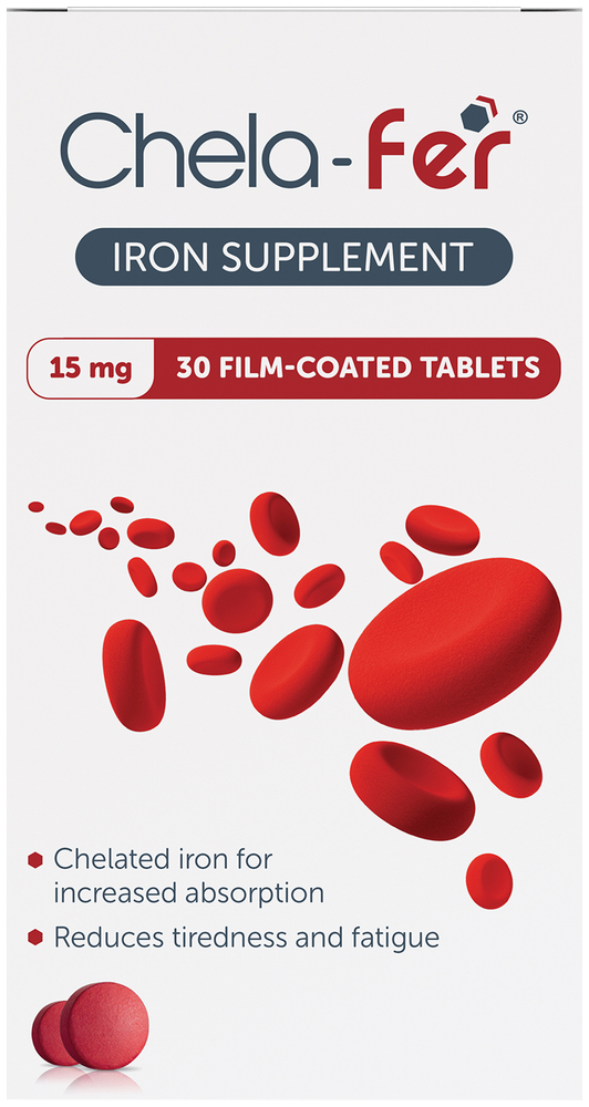 Chela-fer 15mg Iron Supplement Tablets 30pk