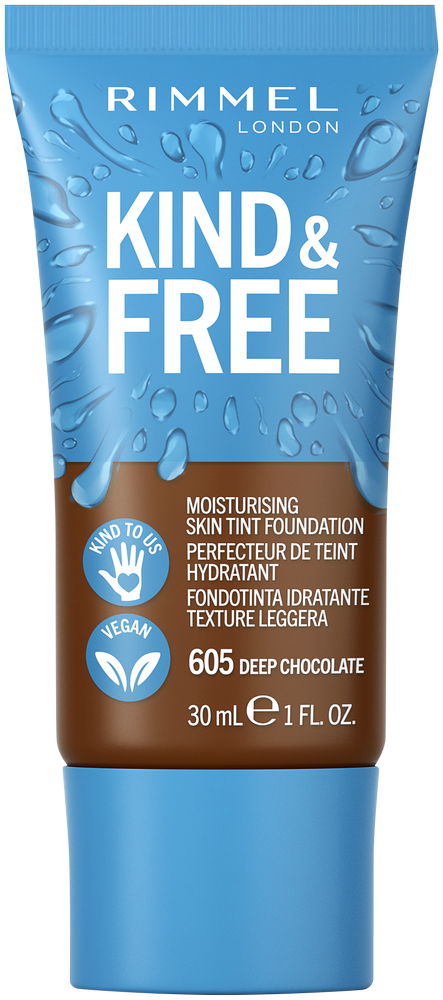 Rimmel Kind & Free Deep Chocolate Moisturising Skin Tint Foundation 30ml
