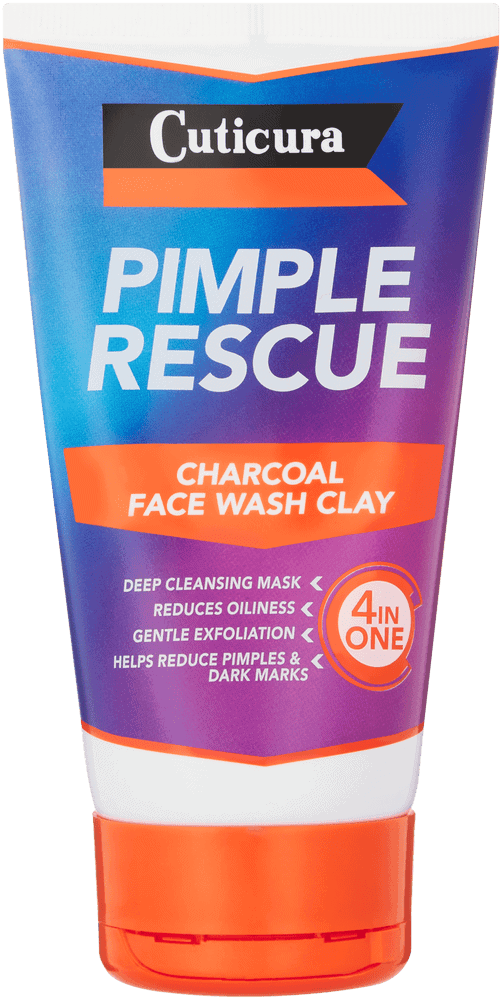 Cuticura Pimple Rescue Charcoal Face Wash Clay 150ml