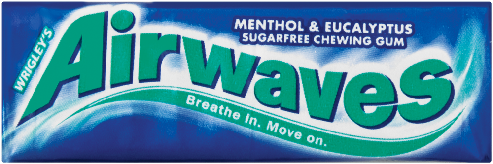 Wrigley's Airwaves Menthol & Eucalyptus Sugarfree Chewing Gum 14g