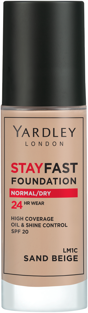 Yardley Stayfast Sand Beige SPF 20 24HR Foundation 30ml
