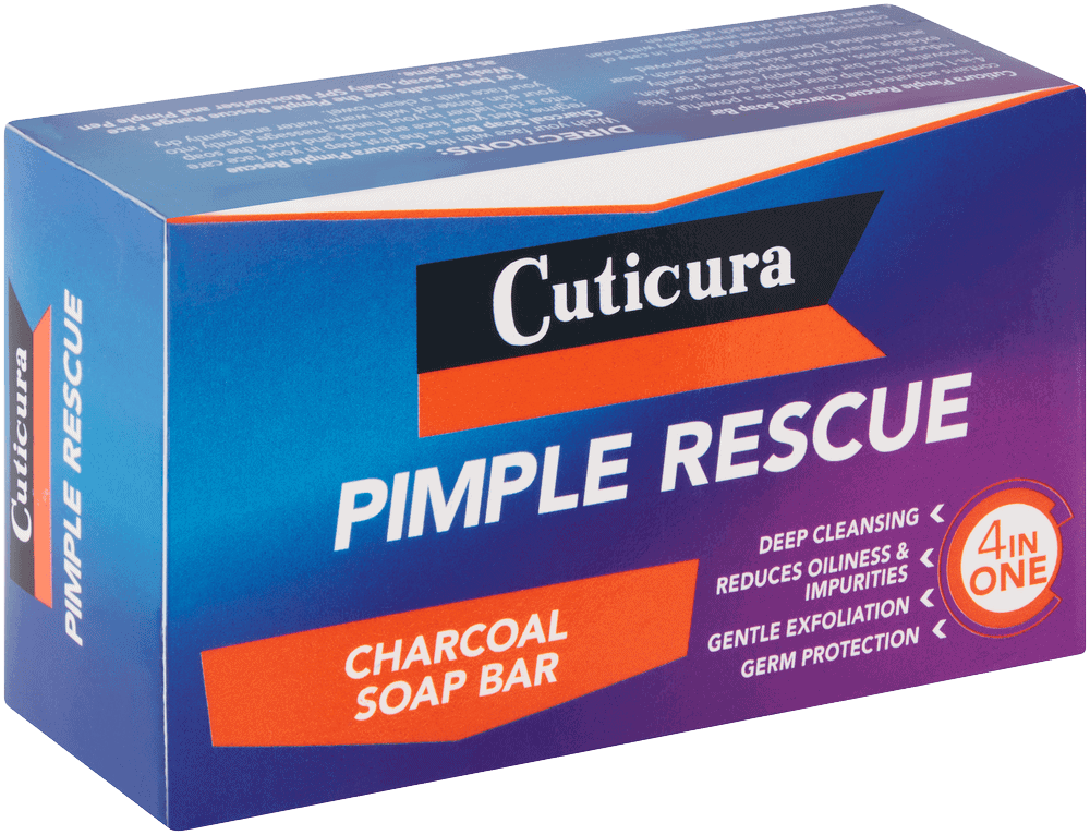 Cuticura Pimple Rescue Charcoal Soap Bar 100g