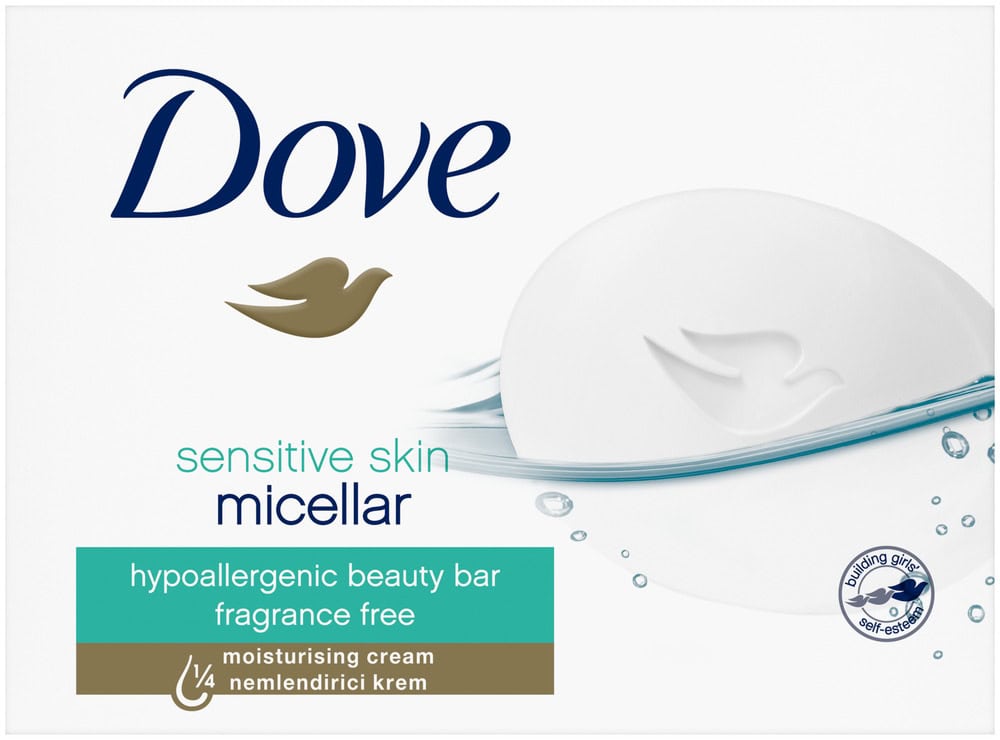 Dove Pure and Sensitive Micellar Bar Soap 90g