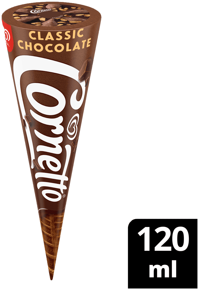 OLA Cornetto Classic Chocolate Flavoured Frozen Dessert Cone 120ml