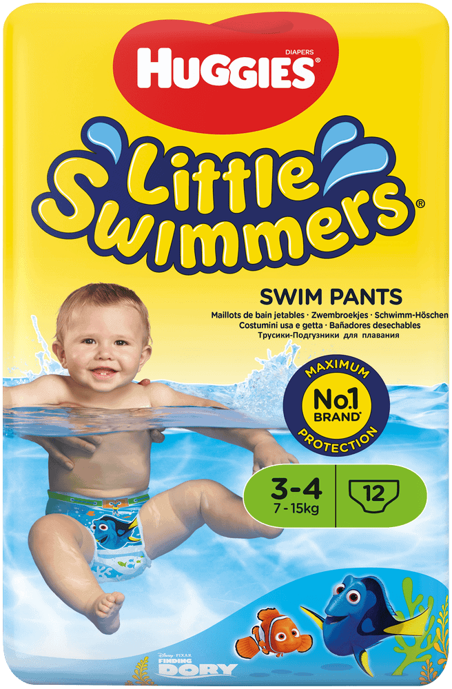 Huggies Little Swimmers Size 3-4 Disposable Nappy Swim Pants 12pk