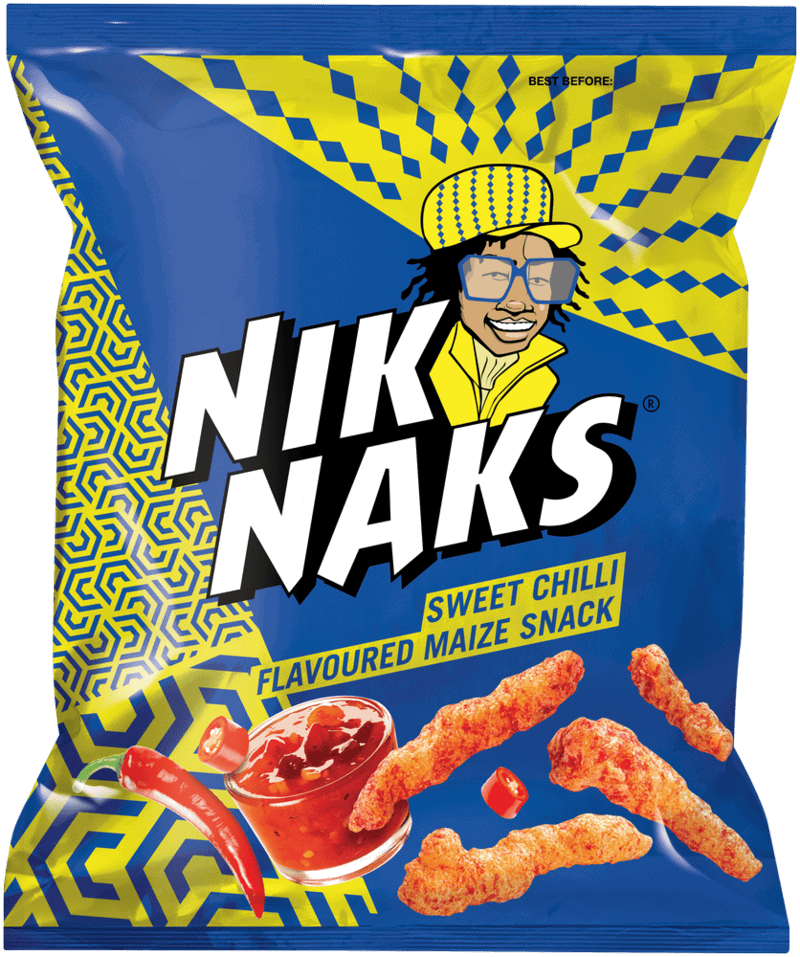 Niknaks Sweet Chilli Flavoured Maize Snack 135g