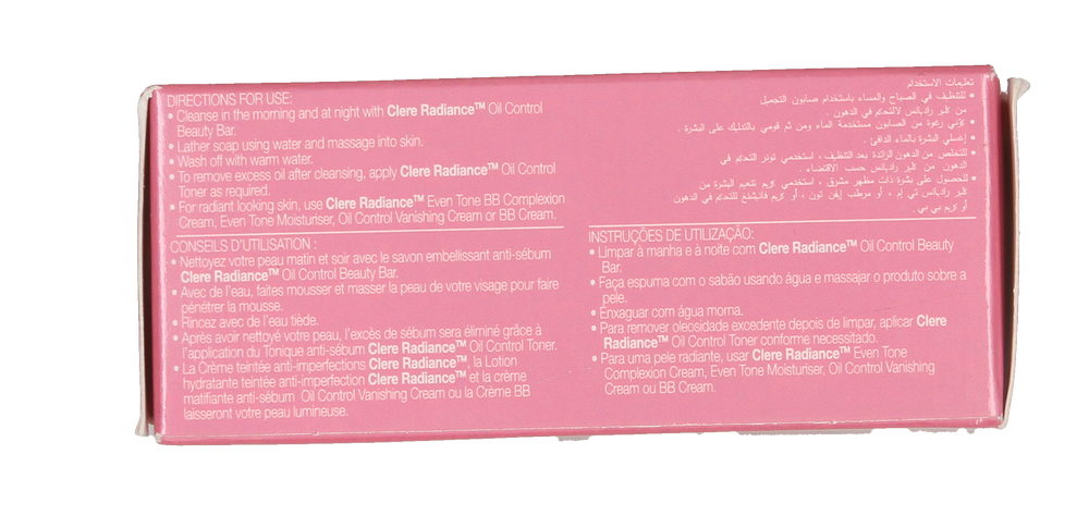 Clere Radiance Oil Control Beauty Bar 100g