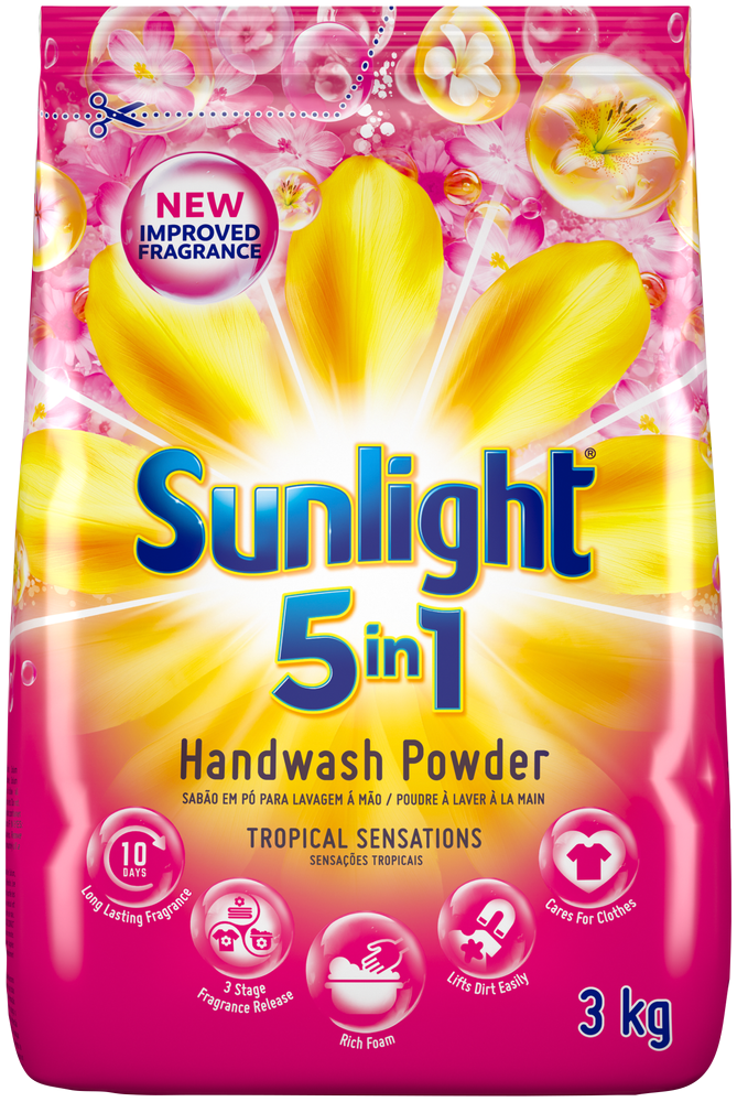 Sunlight Tropical Sensations 5-in-1 Hand Washing Powder Detergent 3kg