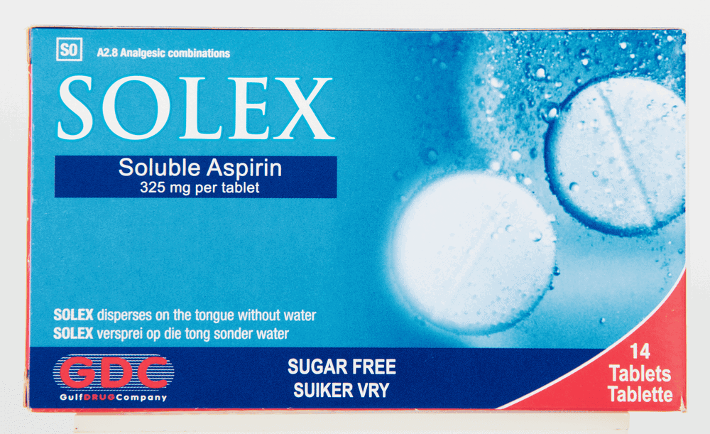 Solex Soluble Aspirin Tablets 14pk