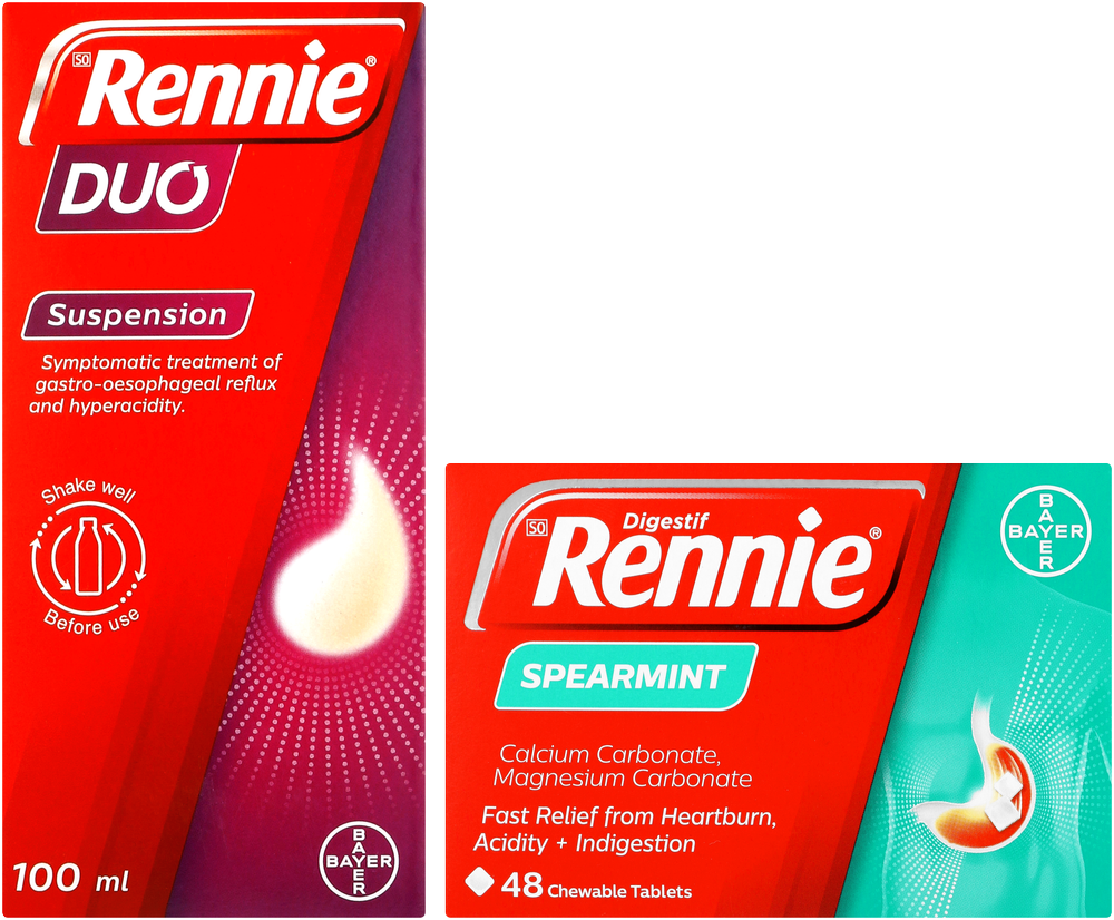 Rennie Spearmint Heartburn & Indigestion Chewable Tablets 48pk
