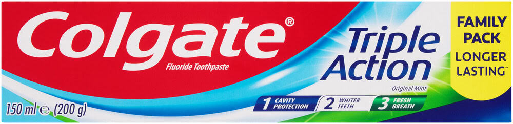 Colgate Triple Action Original Mint Fluoride Toothpaste 150ml