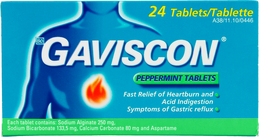 Gaviscon Peppermint Antacid Tablets 24pk