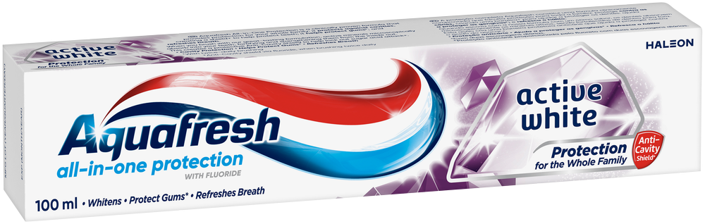 Aquafresh Active White Fluoride Toothpaste 100ml