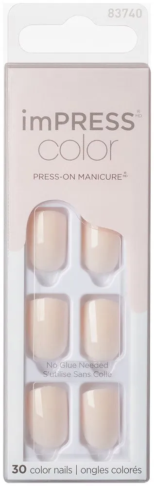 Impress Point Pink Color Press-On Manicure 30pk