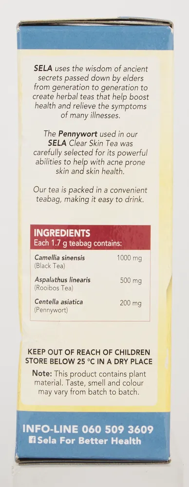 SELA Clear Skin Teabags 20pk