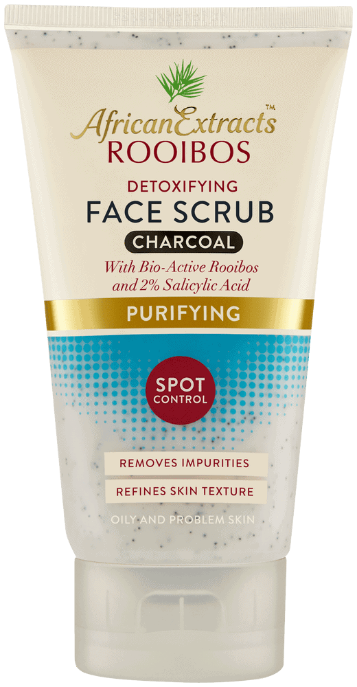 African Extracts Rooibos Purifying Charcoal Detoxifying Face Scrub 150ml