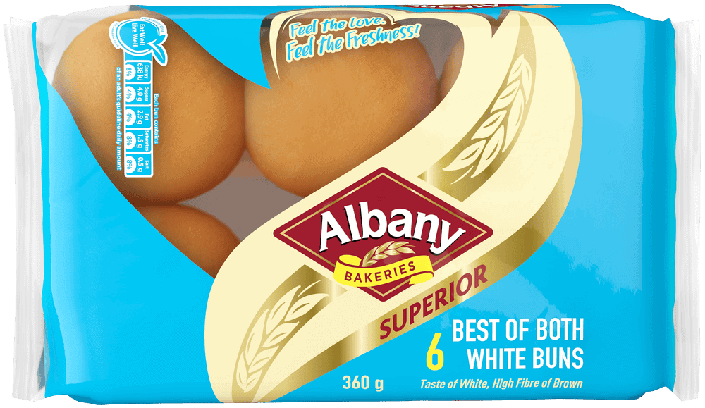Albany Superior Best of Both White Buns 6pk 6pk