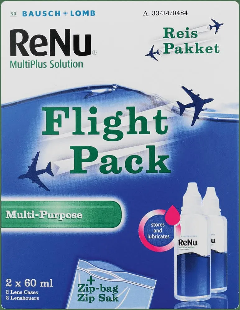 Renu MultPlus Multi-Purpose Flight Pack Solution 2 x 60ml