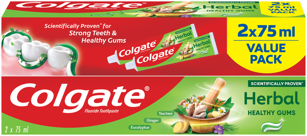 Colgate Herbal Fluoride Toothpaste 2 x 75ml