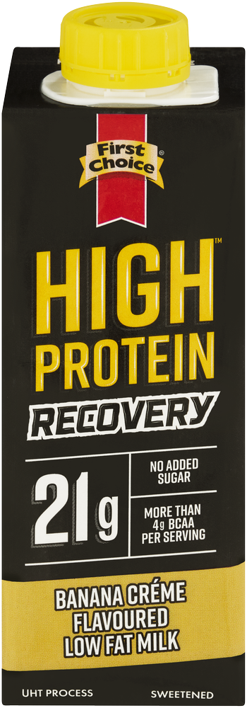 First Choice High Protein Recovery Banana Créme Flavoured Low Fat Milk 250ml