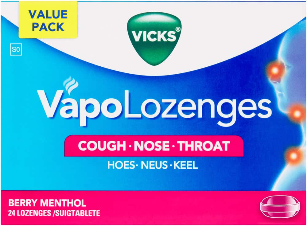 Vicks VapoLozenges Berry Menthol Lozenges 24s