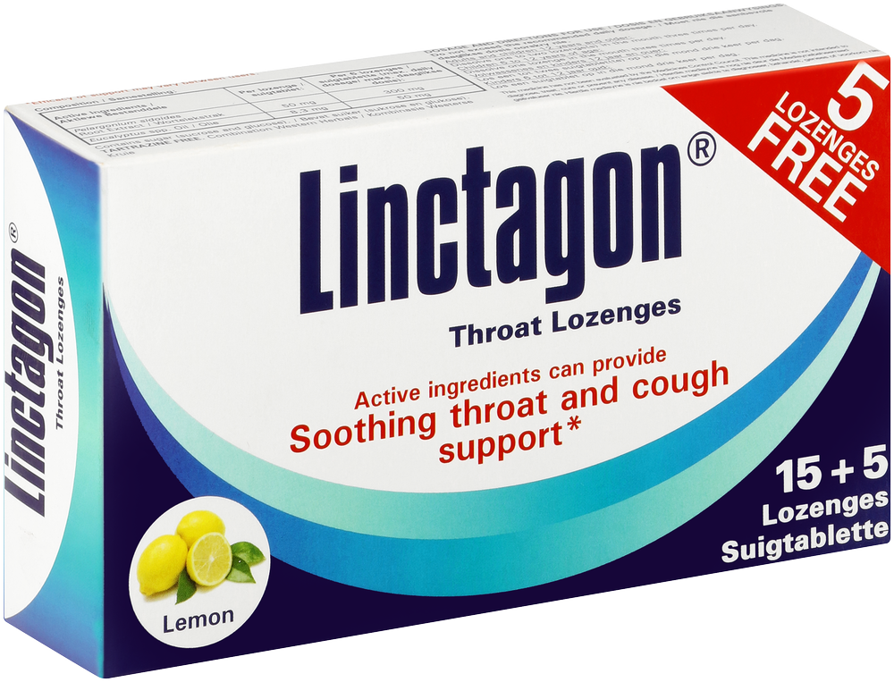 Linctagon Lemon Throat Lozenges 20pk