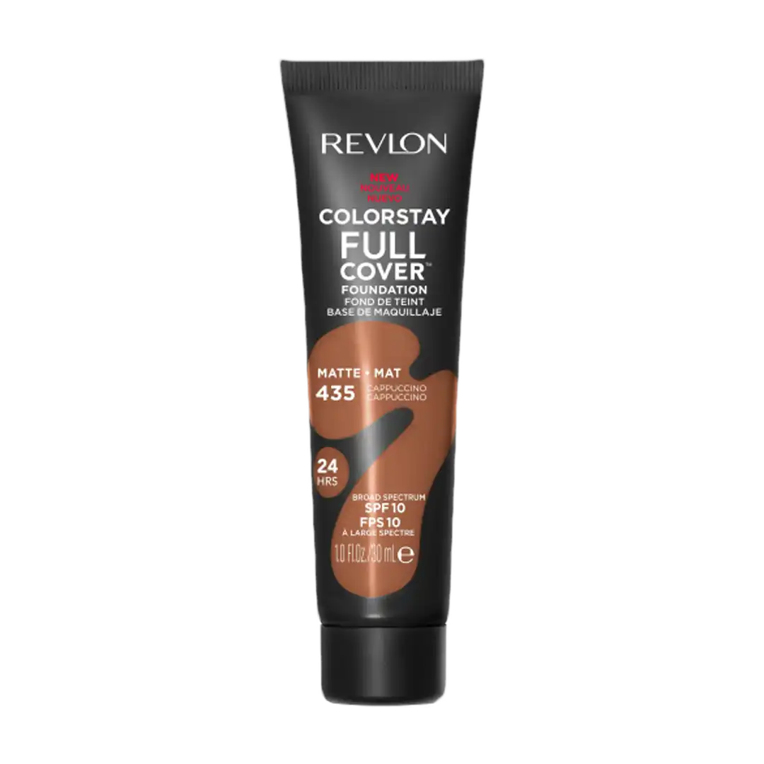 Front of Revlon ColorStay Full Cover Foundation 30ml, shade 435 Cappuccino
