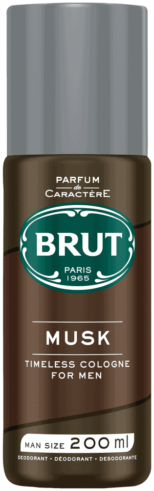 BRUT Musk Aerosol Deodorant Body Spray 200ml