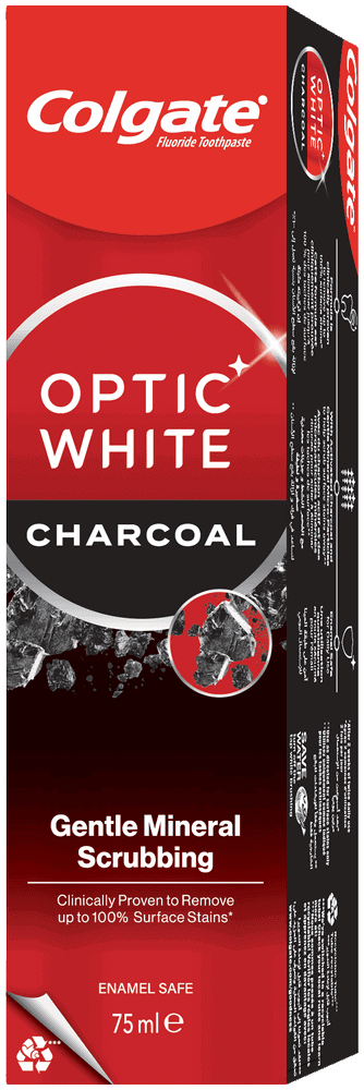 Colgate Optic White Charcoal Fluoride Toothpaste 75ml