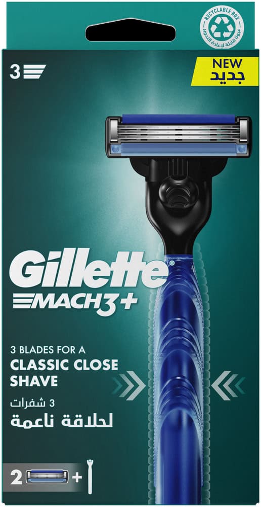 Gillette MACH3 Blade Refill with Handle 3pc