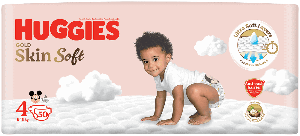 HUGGIES GOLD SIZE 4 50'S