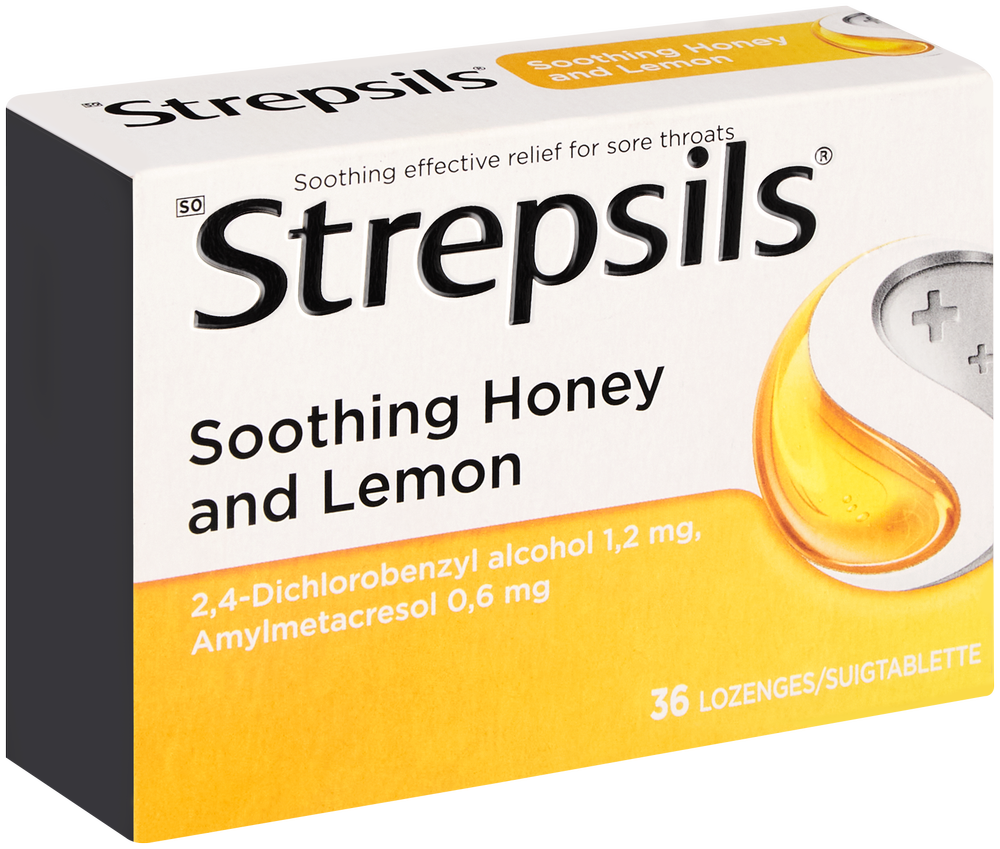 Strepsils Soothing Honey & Lemon Lozenges 36s