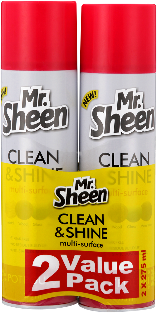 Mr. Sheen Clean & Shine Potpourri Multi-Surface Polish 2 x 275ml