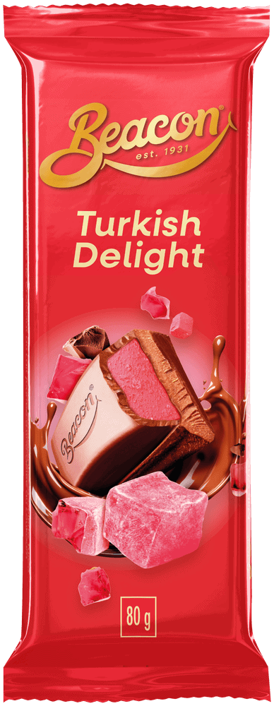 Beacon Turkish Delight Chocolate Slab 80g