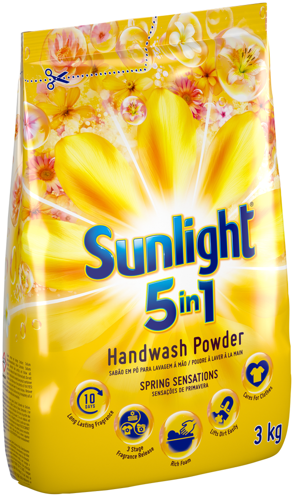 Sunlight Spring Sensations 5-in-1 Hand Washing Powder Detergent 3kg