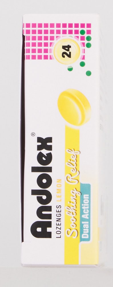 Andolex Lemon Soothing Relief Lozenges 24pk