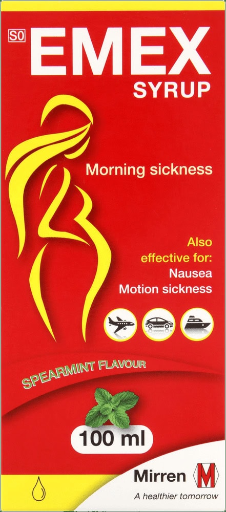 Emex Spearmint Flavour Nausea Syrup 100ml