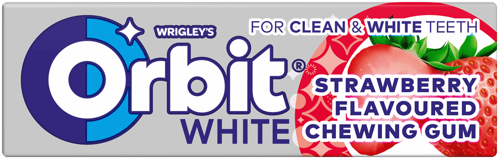 Wrigley's Orbit White Strawberry Flavoured Chewing Gum 14g 14g