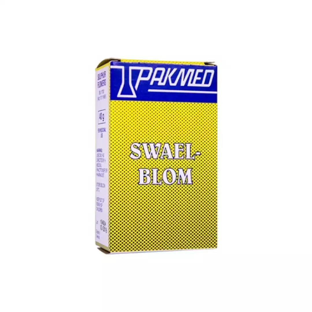 Front of Pakmed Sulphur Flowers (Swael-Blom) 40g box