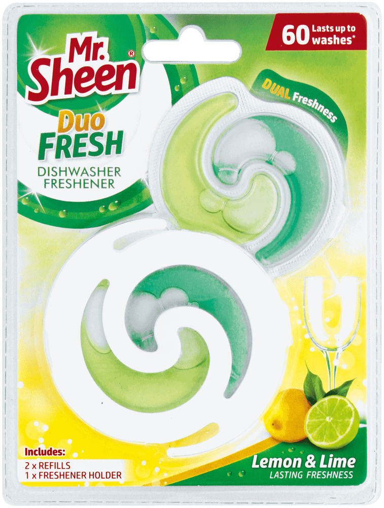 Mr. Sheen Lemon & Lime Duo Fresh Dishwasher Freshener 2s