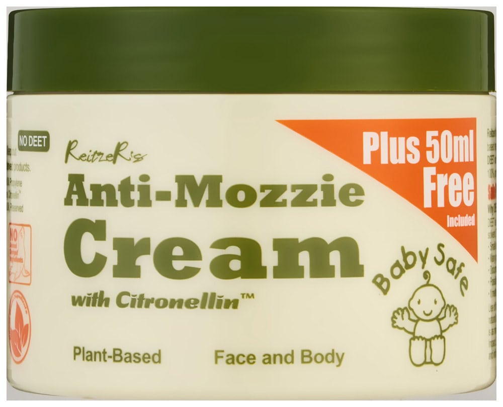 Reitzer's Anti-Mozzie Face and Body Cream Plant-Based Mosquito Repellant 250ml