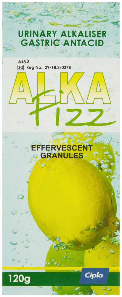 Cipla Alka Fizz Urinary Alkaliser & Gastric Antacid Effervescent Granules 120g