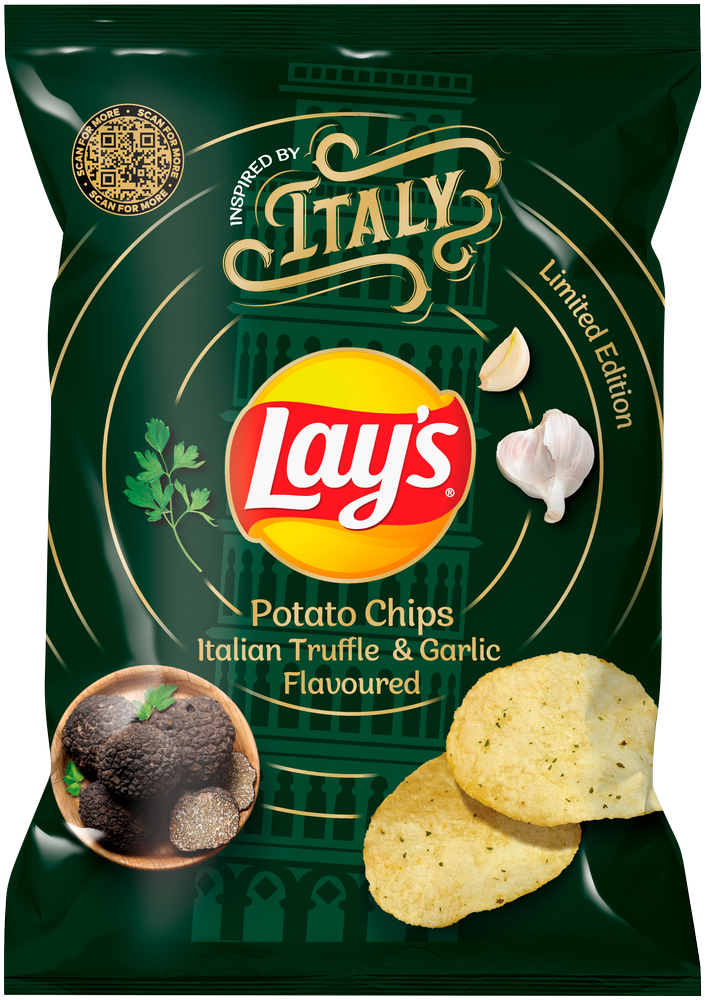 Lay's Italian Truffle & Garlic Flavoured Limited Edition Potato Chips 36g