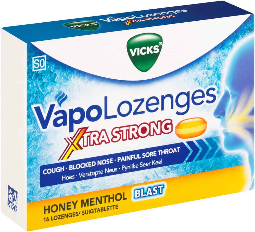 Vicks Xtra Strong Honey Menthol Blast VapoLozenges 16pk