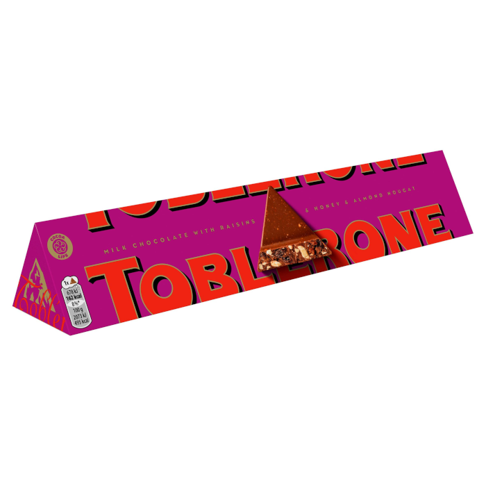 Front of Toblerone Fruit & Nut Milk Chocolate 100g bar