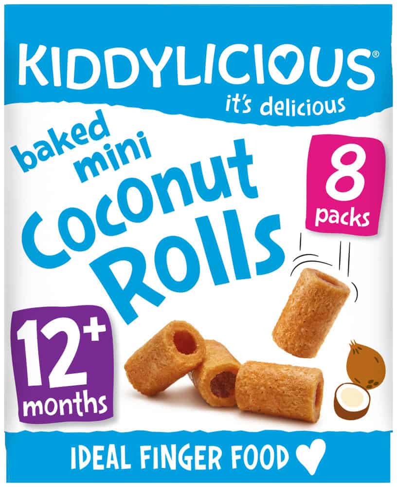 Kiddylicious Mini Baked Coconut Rolls 8 x 6.8g