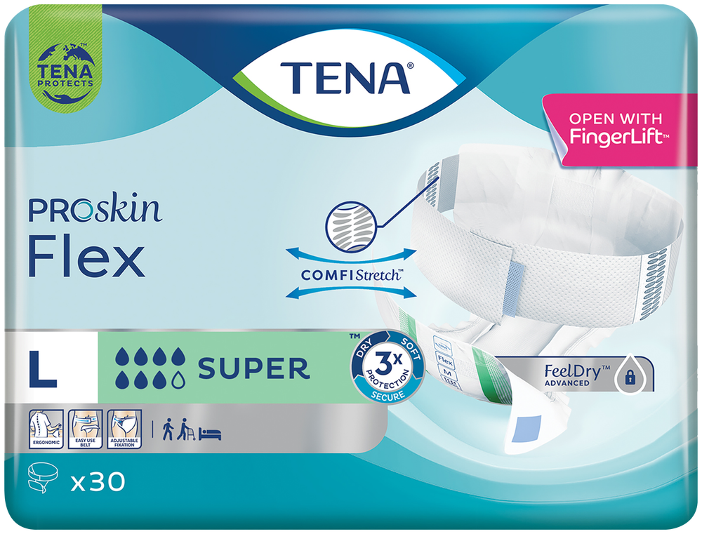 TENA ProSkin Super Adult Incontinence Flex Briefs 30pk