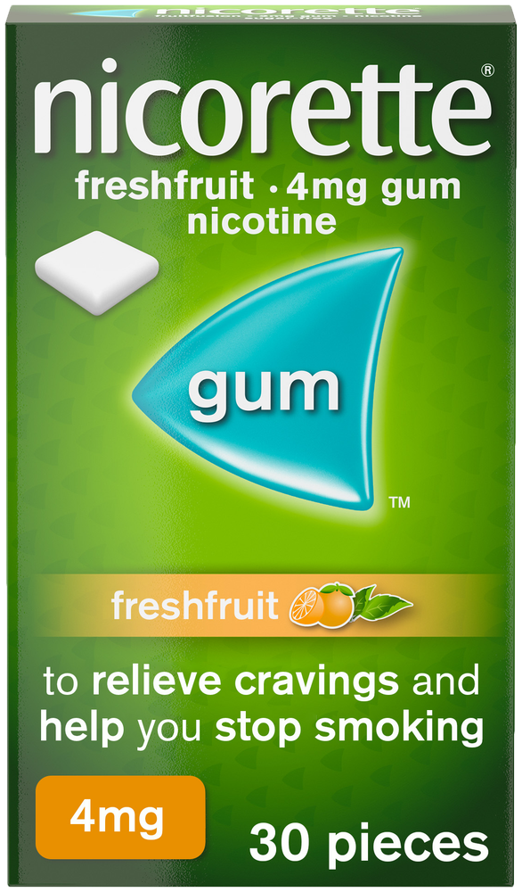 Nicorette Freshfruit 4mg Nicotene Gum 30pk
