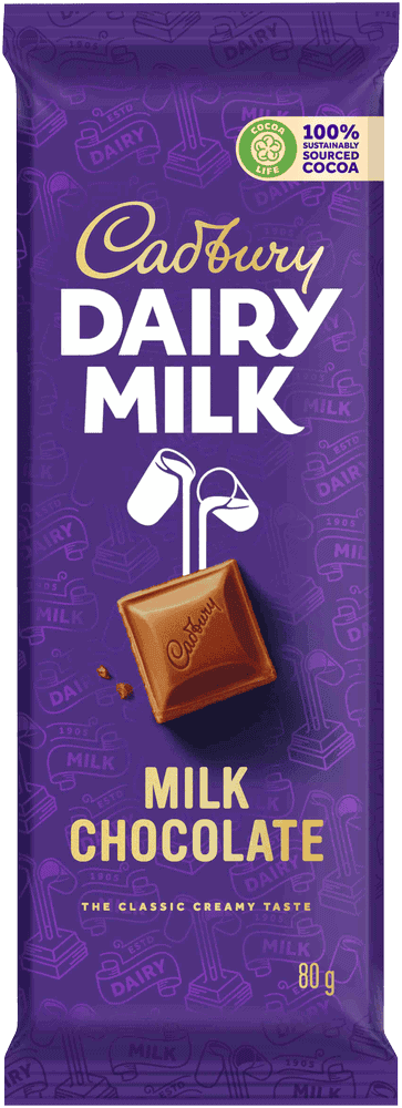 Cadbury Dairy Milk Milk Chocolate Slab 80g