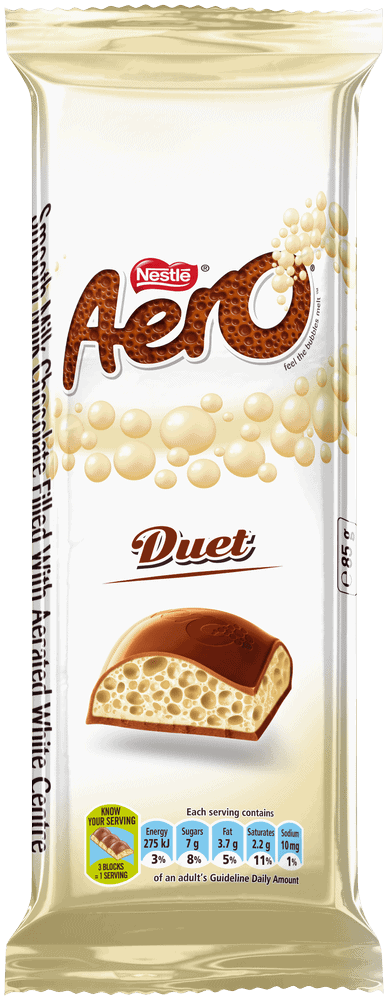 Nestlé Aero Duet Milk Chocolate Slab 85g